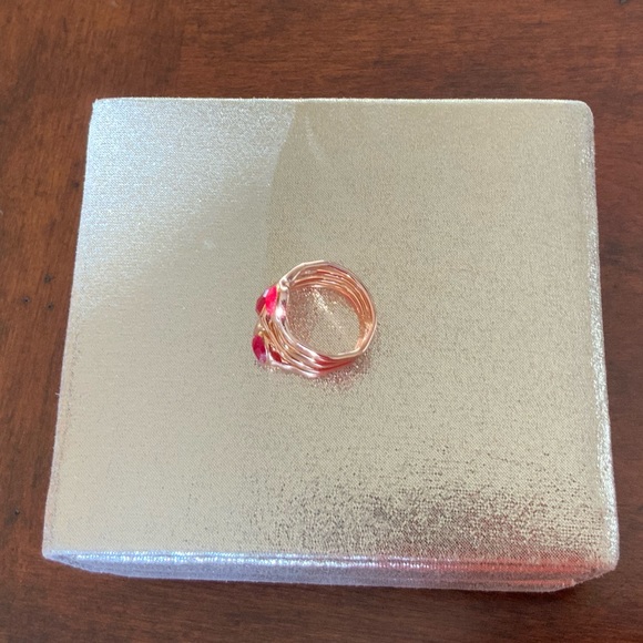 Monica Vinader Siren Cluster Cocktail Pink Quartz ring - Picture 4 of 14